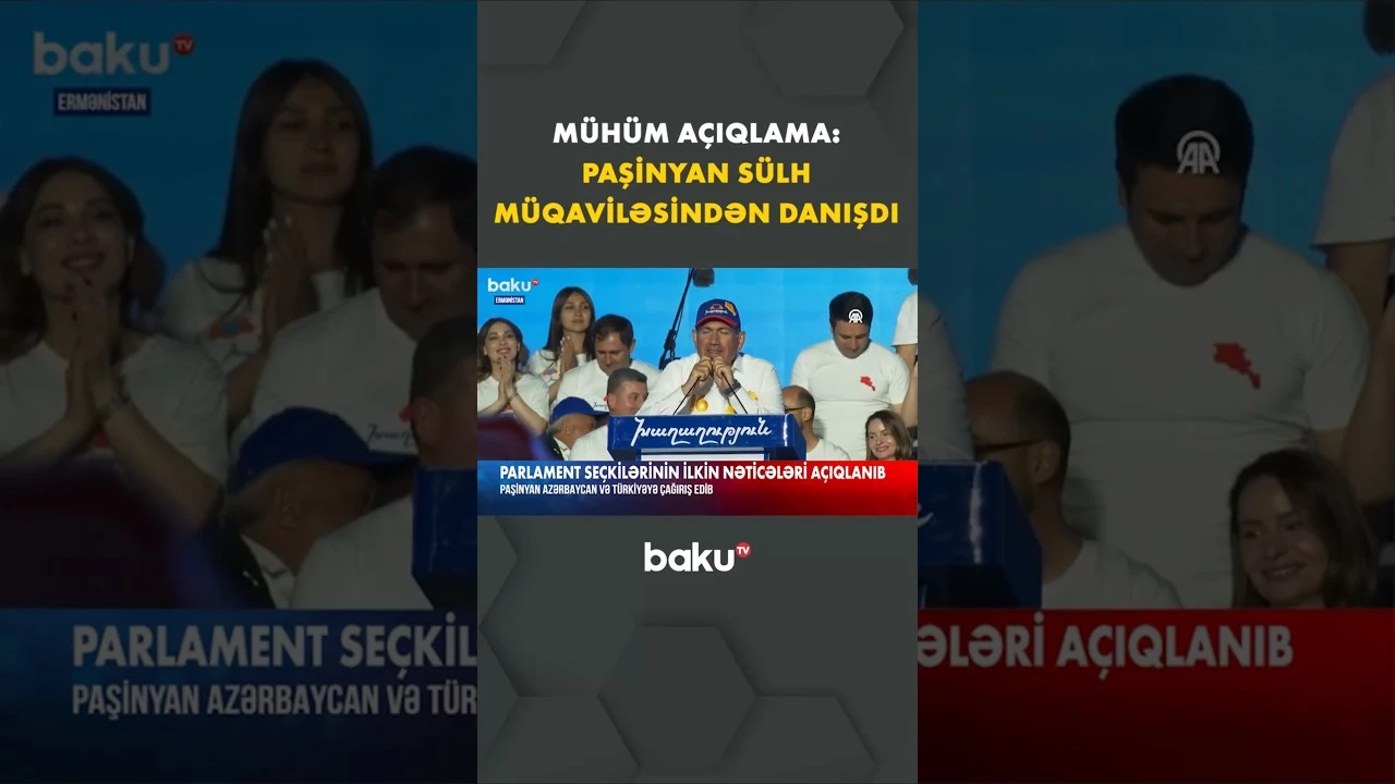 Paşinyan iki ölkə arasındakı müqavilədən danışdı - Baku TV