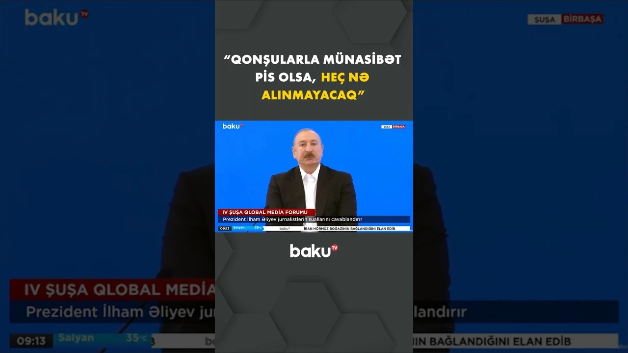 Azərbaycan təşəbbüskar kimi çıxış edərək... | Prezidentdən mühüm açıqlama - Baku TV