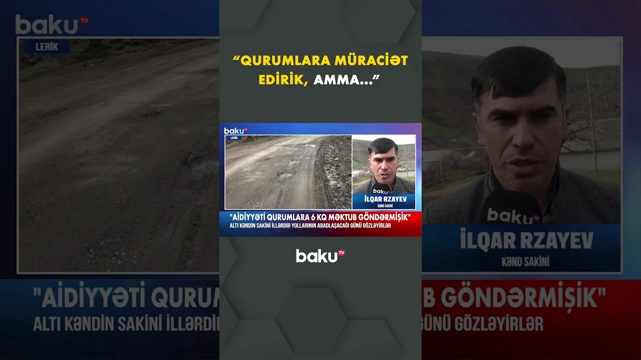 Sakinlərin pik həddə çatan yol dərdi - Baku TV