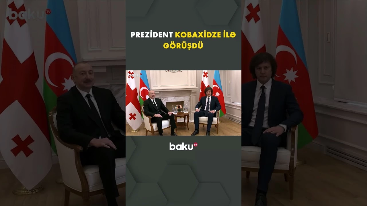 İlham Əliyevin Gürcüstanın Baş naziri İrakli Kobaxidze ilə təkbətək görüşü oldu - Baku TV