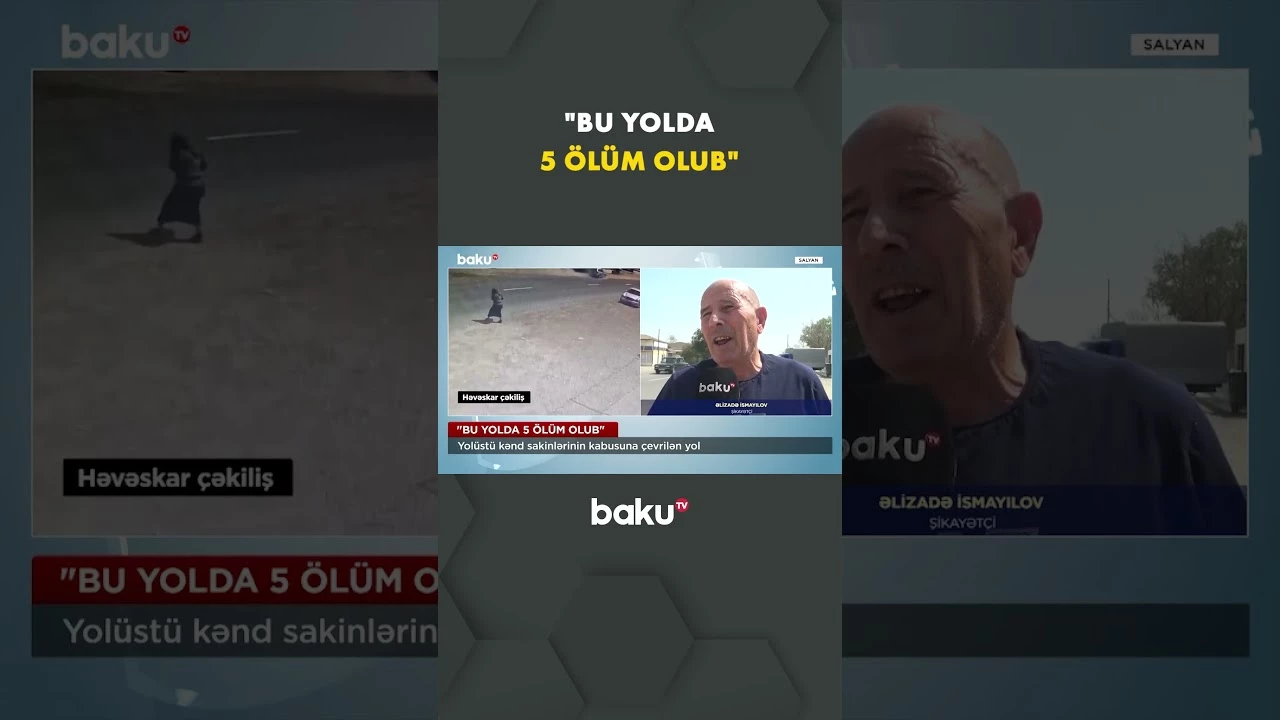Salyanda bu yolda sakinlər ölümlə üz-üzə qalır - Baku TV