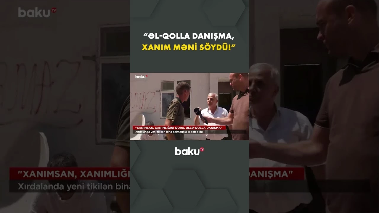 Sakinlərin həyatını təhlükəyə atan tikinti  - Baku TV
