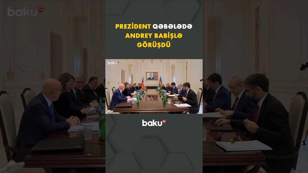 Prezidentin Qəbələdə Çexiyanın Baş naziri ilə geniş tərkibdə görüşü baş tutdu - Baku TV