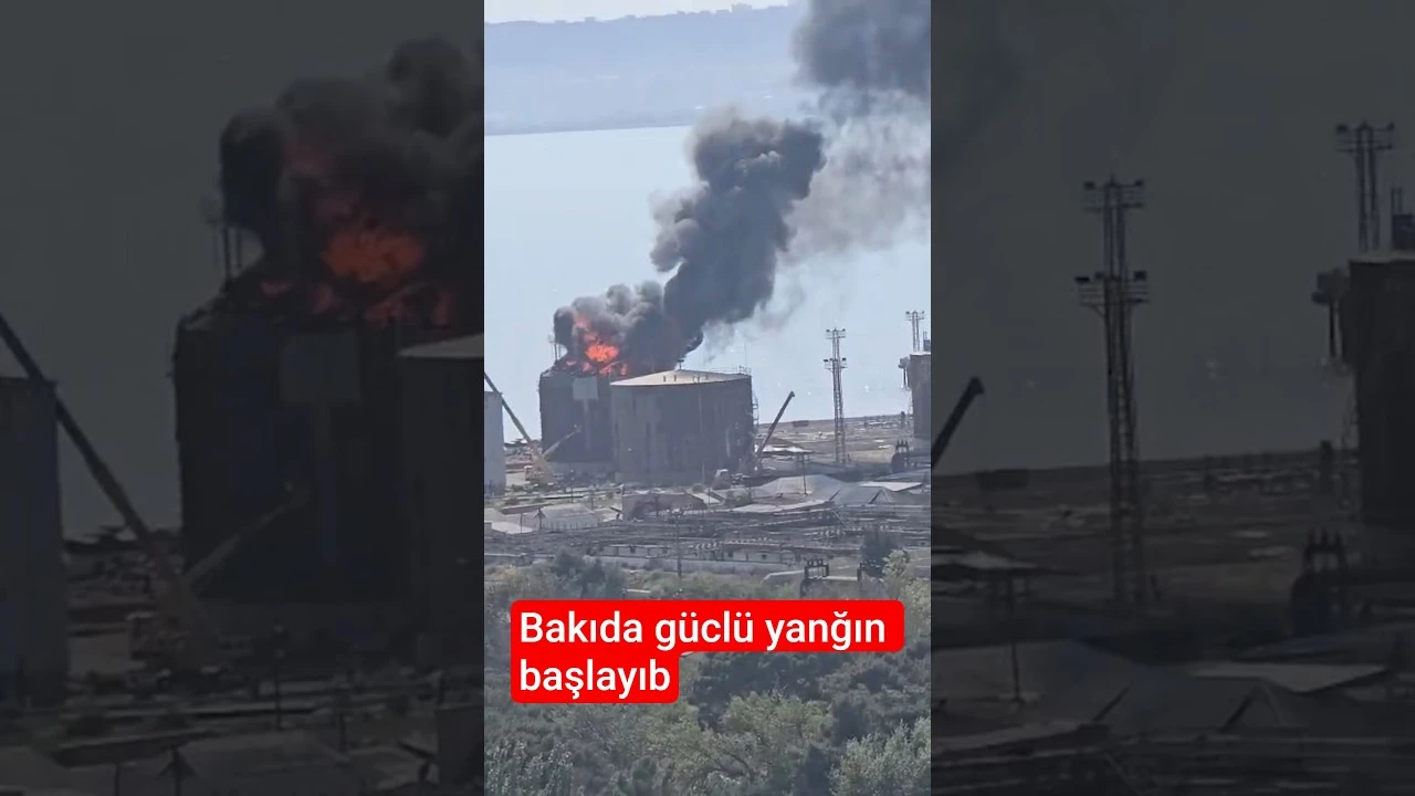 Bakıda güclü yanğın başlayıb - Baku TV