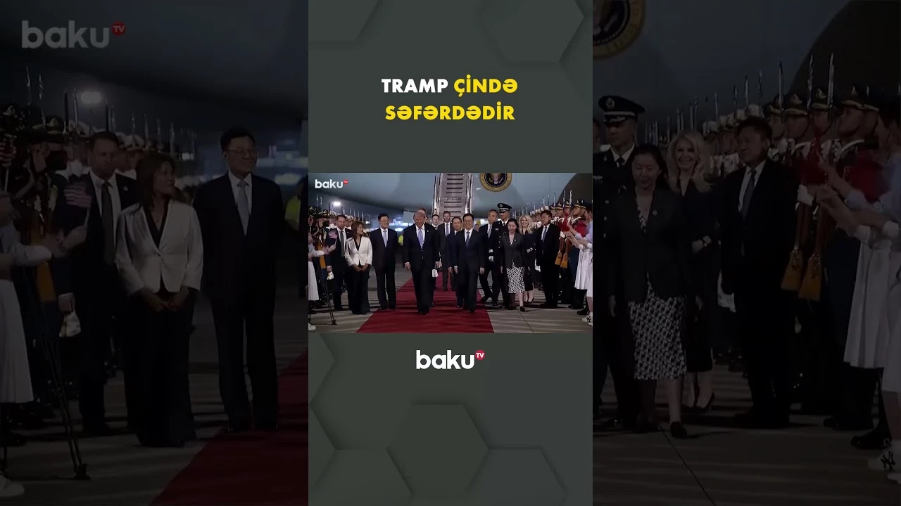 Çinə səfər edən Donald Tramp görün necə qarşılandı - Baku TV