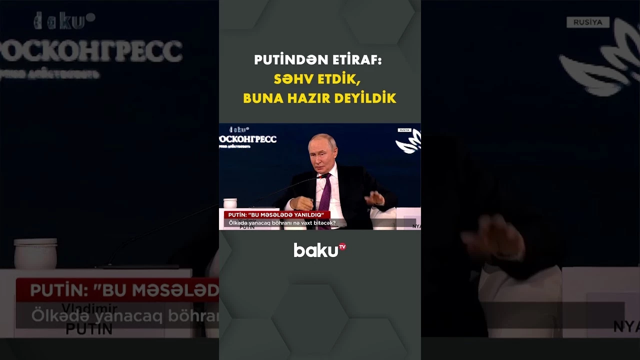 Putin Rusiya xalqına səsləndi | Ölkə qaçılmaz böhrana sürüklənir? - Baku TV