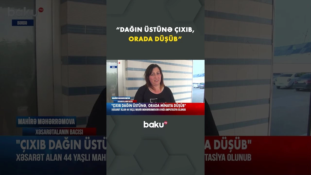 Suqovuşanda 44 yaşlı kişi minaya düşdü - Baku TV