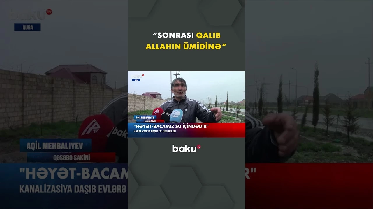 "Dəfələrlə daşıb" | Sakinlər kanalizasiya suyunun yaratdığı fəsdlardan danışdı - Baku TV