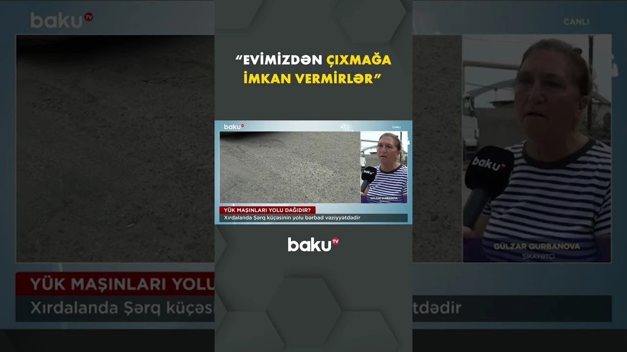 Sakinlər bu yoldan narazıdır - Baku TV