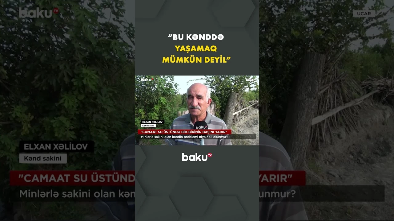 Sakinlərin su həsrəti bitmir - Baku TV