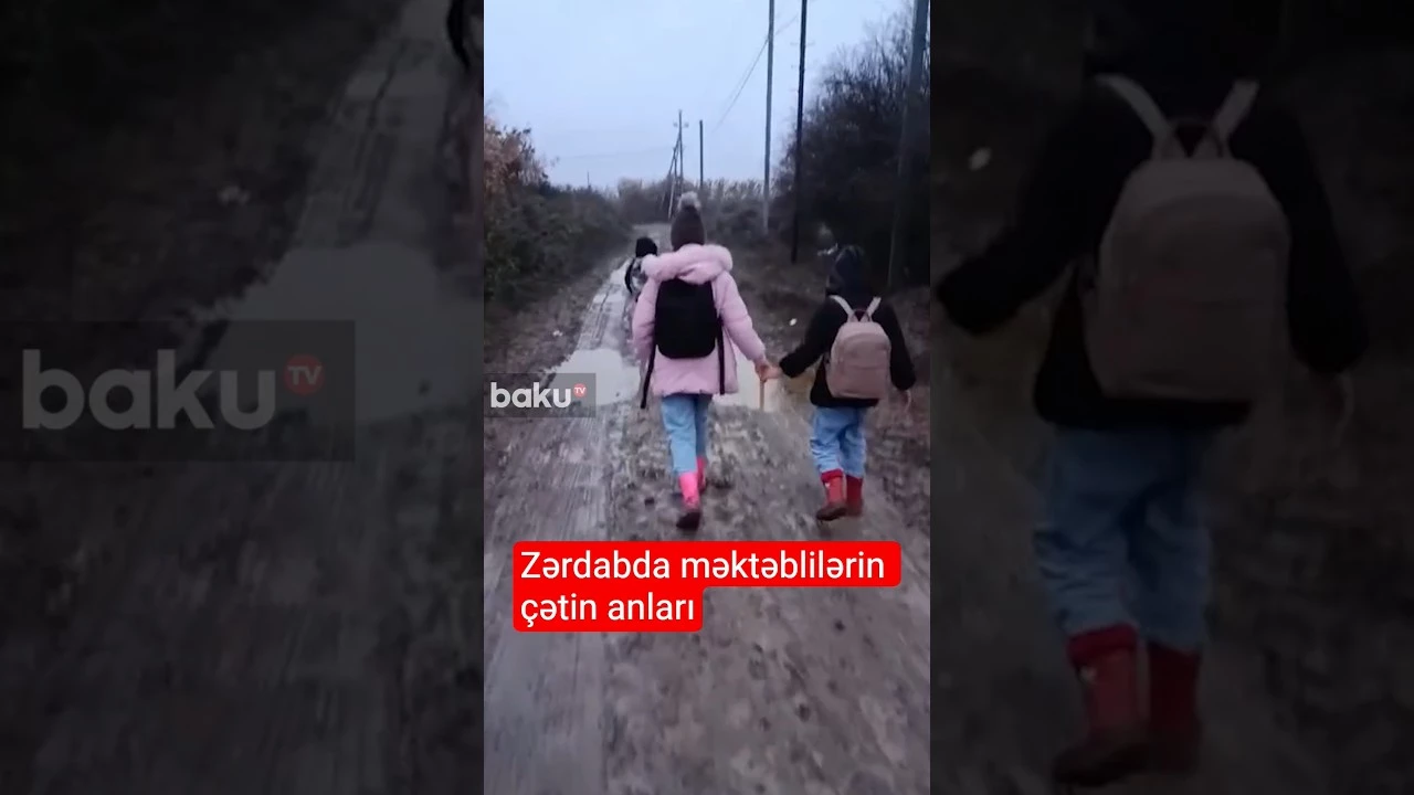 Zərdabda məktəblilərin çətin anları - Baku TV