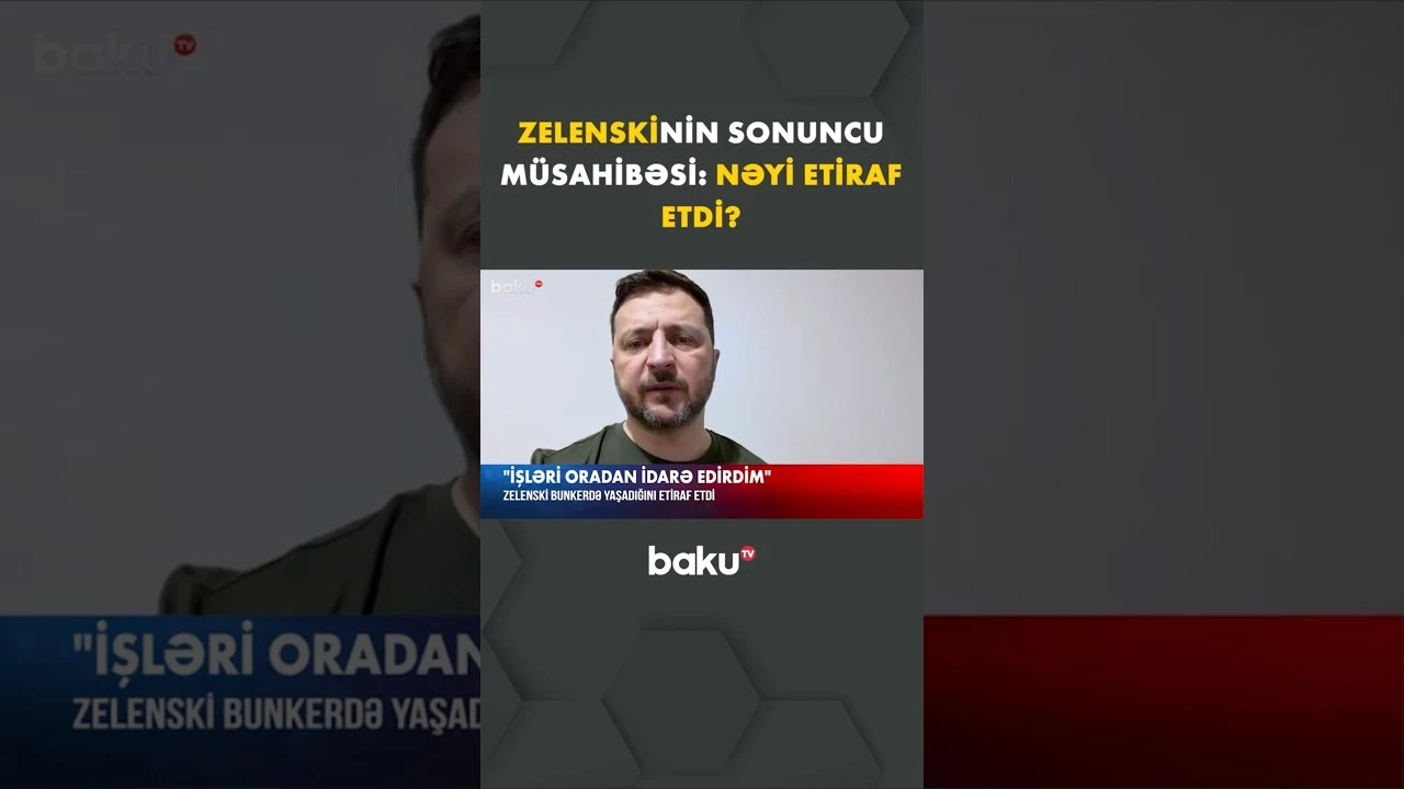 Müharibənin 4-cü ilində Zelenskidən gözlənilməz açıqlama - Baku TV