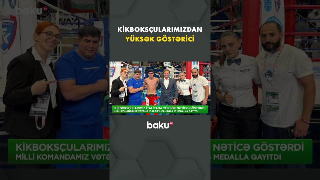 Azərbaycanın kikboks millisi İtaliyada yeniyetmələrin dünya çempionatından 10 qızıl medalla qayıtdı