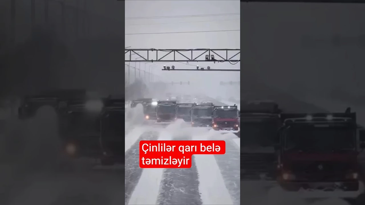 Çinin Xarbin şəhərinə qar yağıb - Baku TV