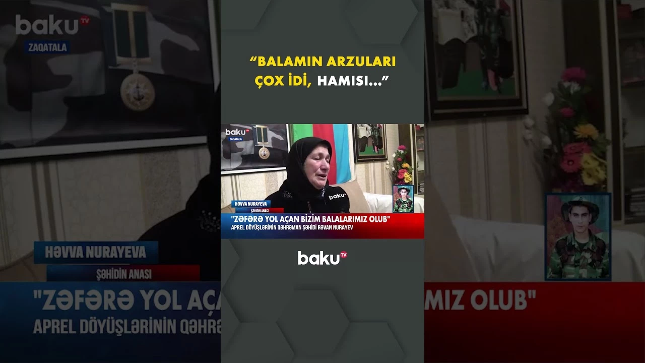 Şəhid anasından ürəkdağlayan sözlər - Baku TV