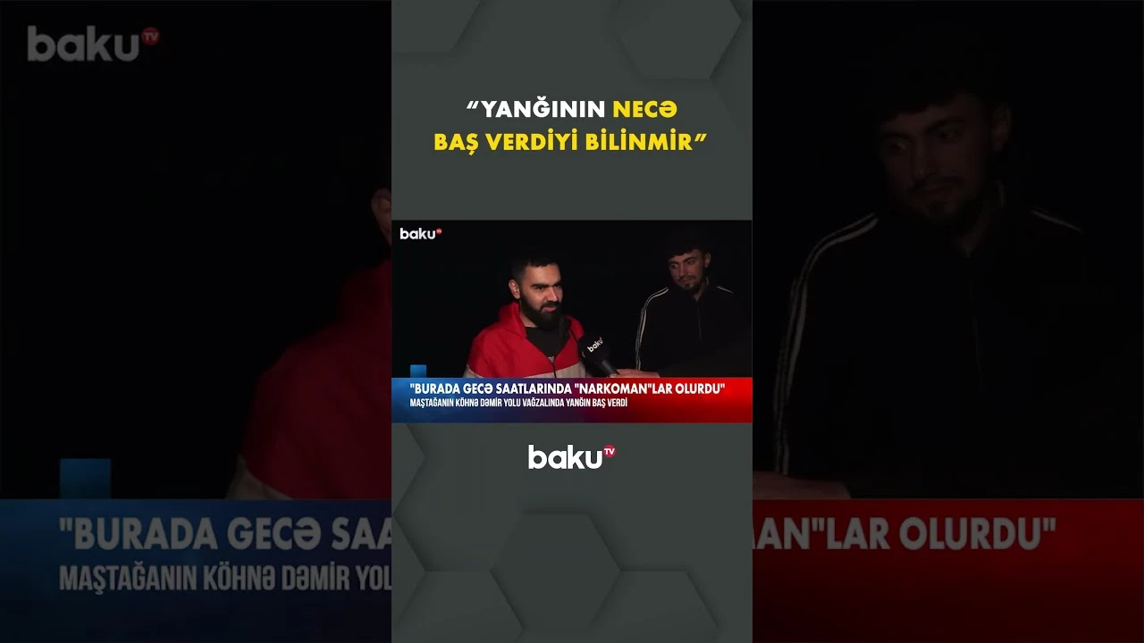 Vağzalda dəhşətli yanğın - Baku TV