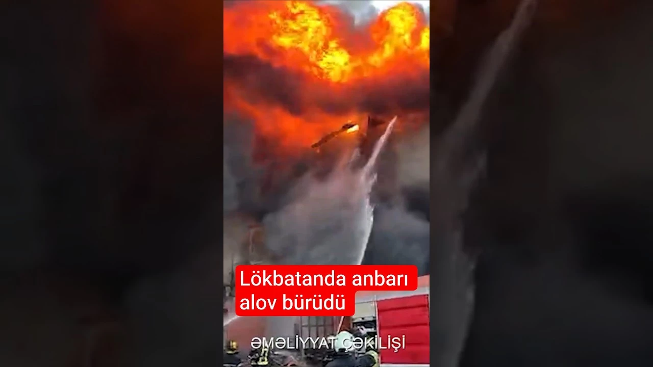 FHN Lökbatandakı yanğından görüntülər yaydı - Baku TV