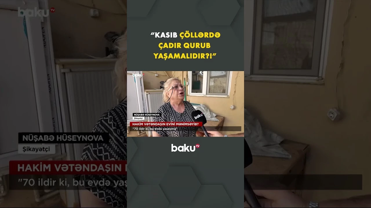 9 nəfər niyə evindən didərgin düşür? - Baku TV