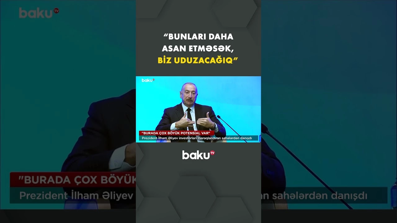 "Burada çox böyük potensial var" | Prezident investorları maraqlandıran sahələrdən danışdı - Baku TV