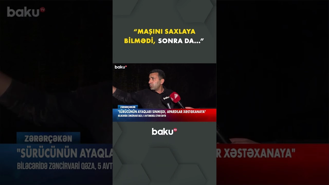 Zərərçəkən qəzanı anbaan danışdı - Baku TV