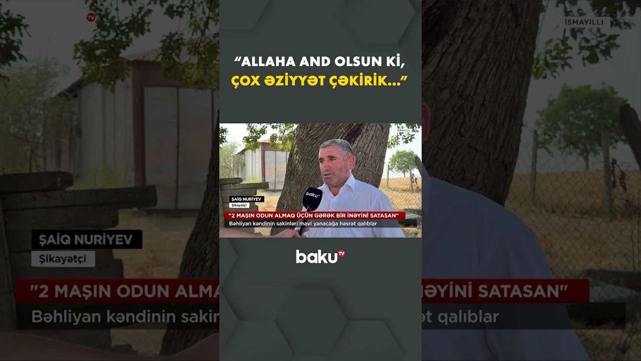 Sakinlər qışı odunla keçirməyə məcbur qalır - Baku TV