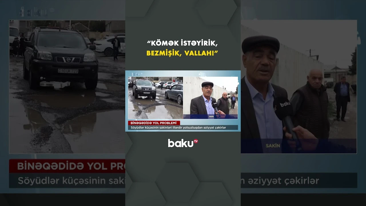 Binəqədidə yol problemi - Baku TV