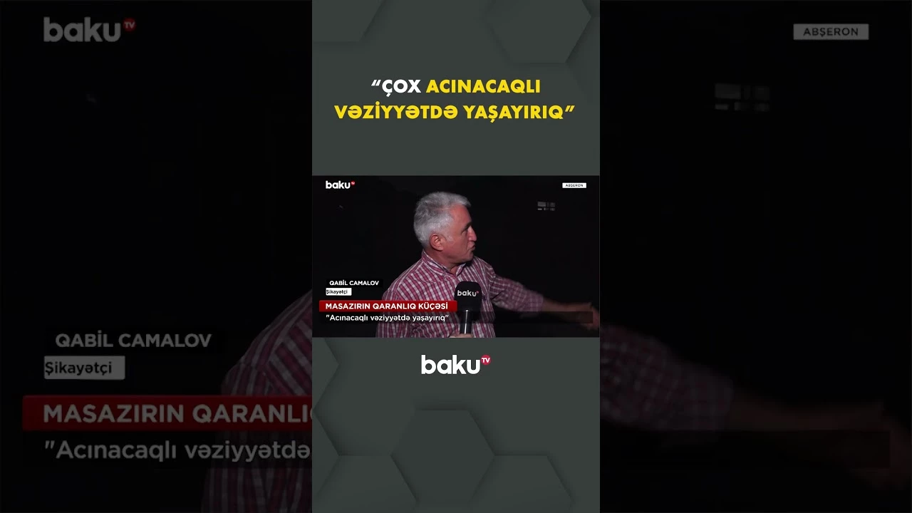 Sakinlər hər gecə qaranlıqda qalır - Baku TV