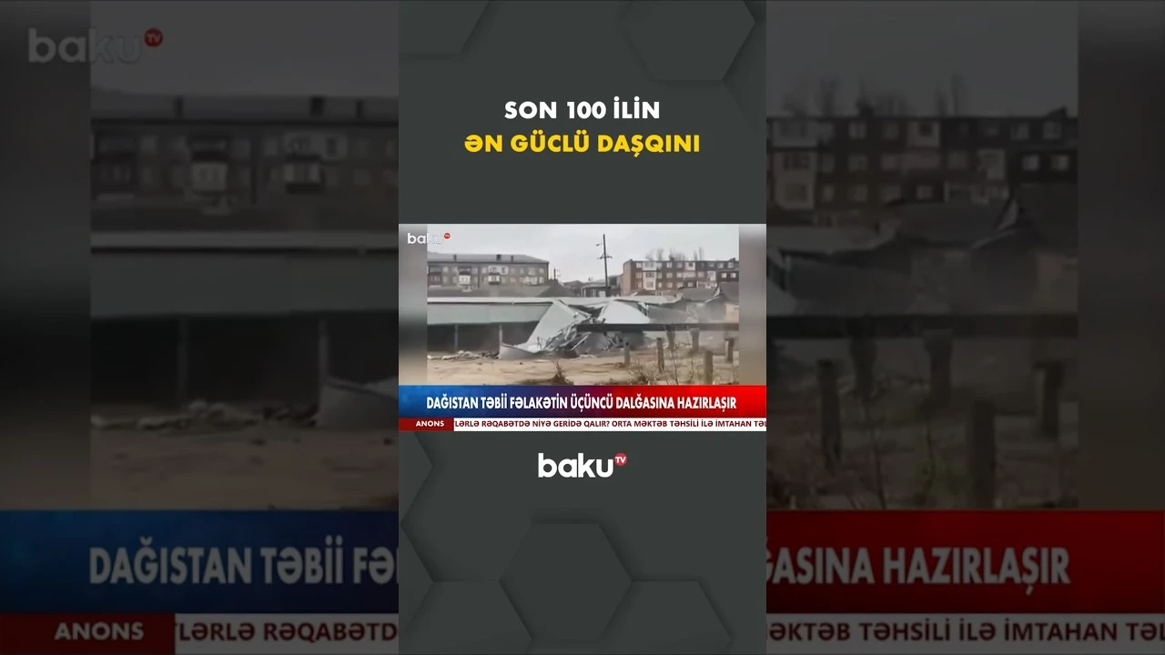 Fəlakət Dağıstanı belə alt-üst etdi | Dəhşətli görüntülər: Daşqın hər şeyi yuyub-apardı - Baku TV