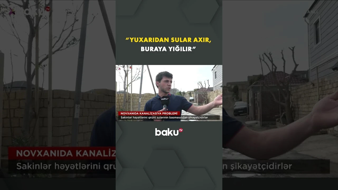 Novxanı sakinlərinin kanalizasiya problemi - Baku TV