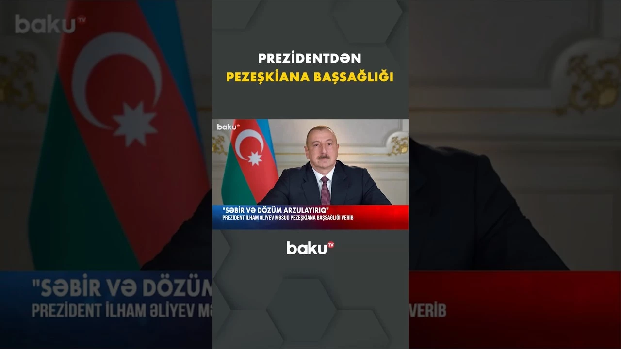 Prezident İlham Əliyev Məsud Pezeşkiana başsağlığı verdi - Baku TV