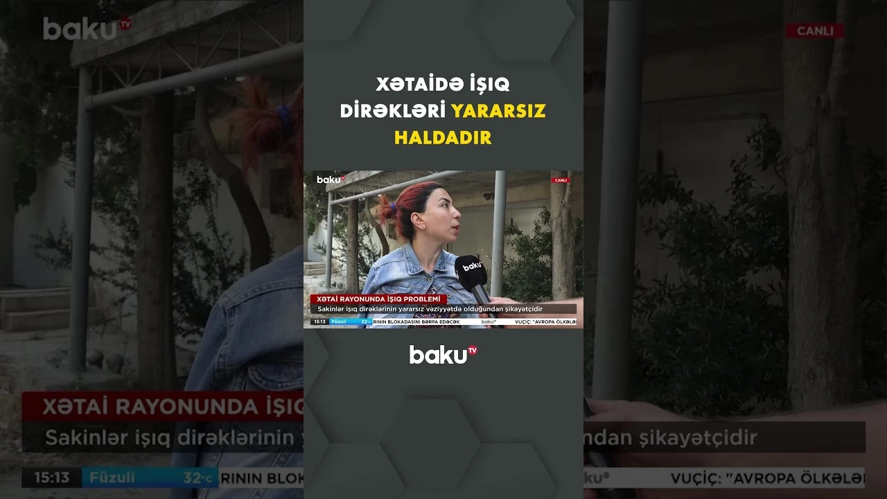 Xətaidə sakinlər işıqlandırma problemindən şikayətlənir - Baku TV