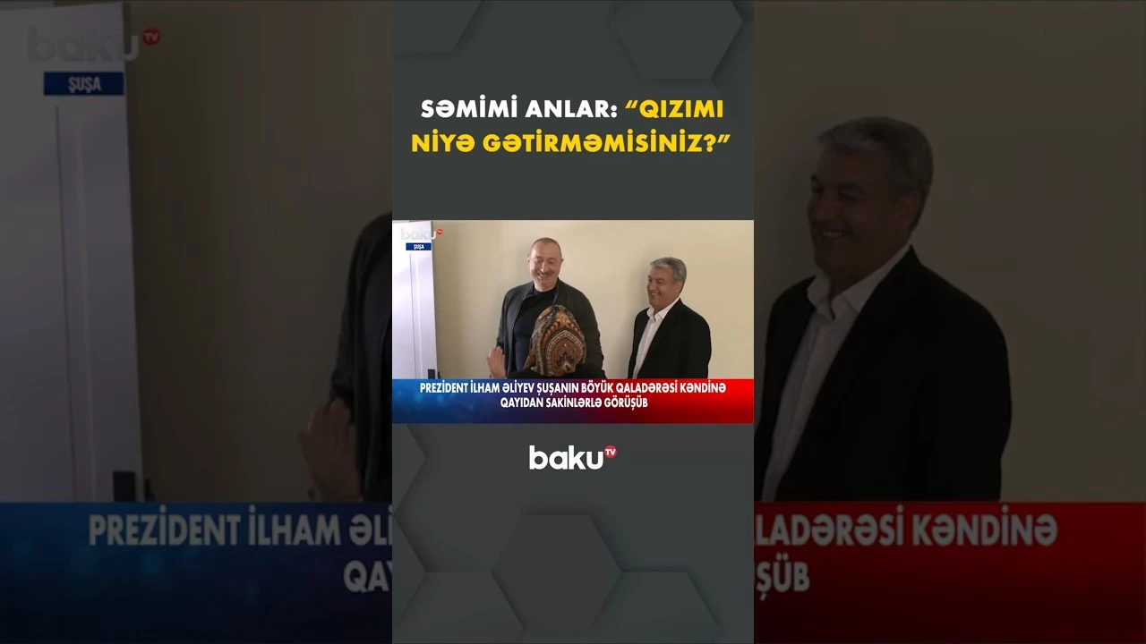 Prezident Böyük Qaladərəsi sakininin evində - Baku TV