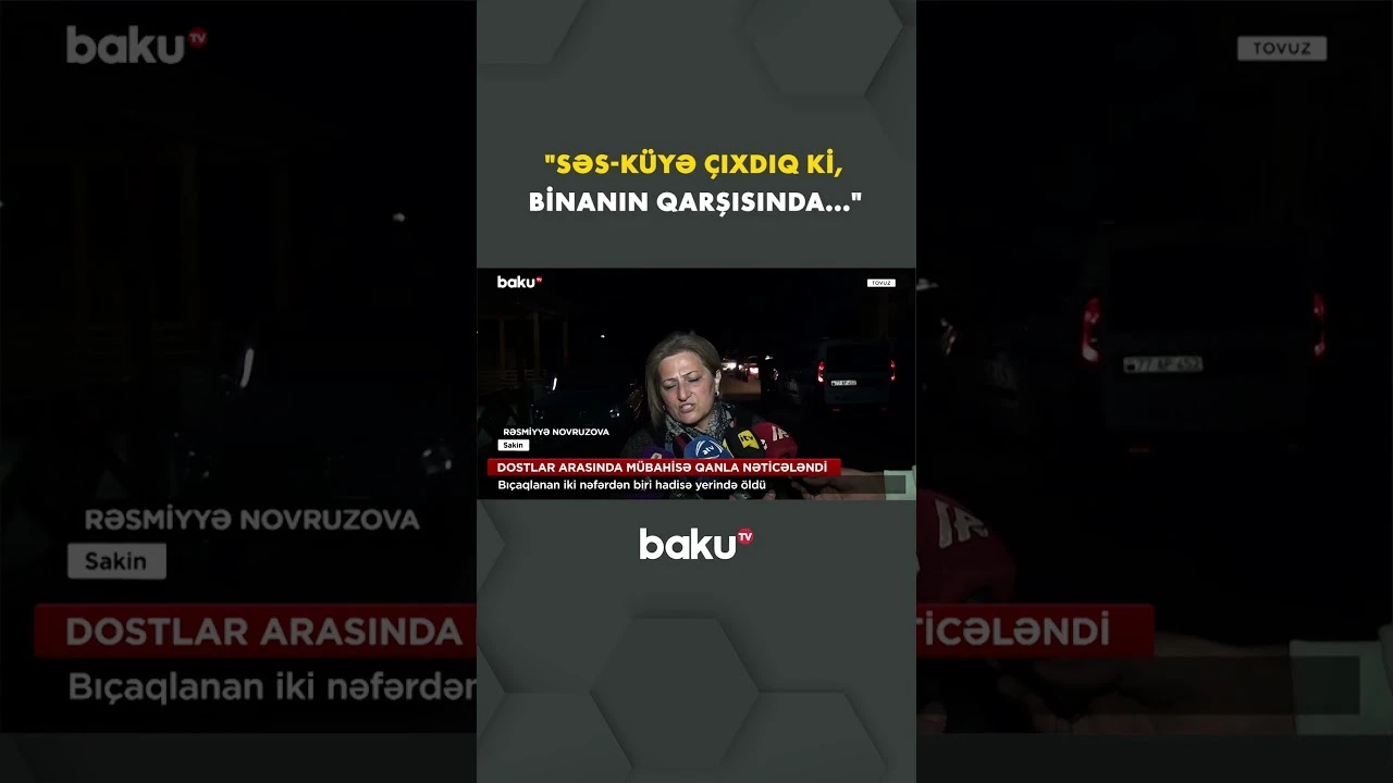 Üçmərtəbəli binanın həyətində qanlı hadisə - Baku TV