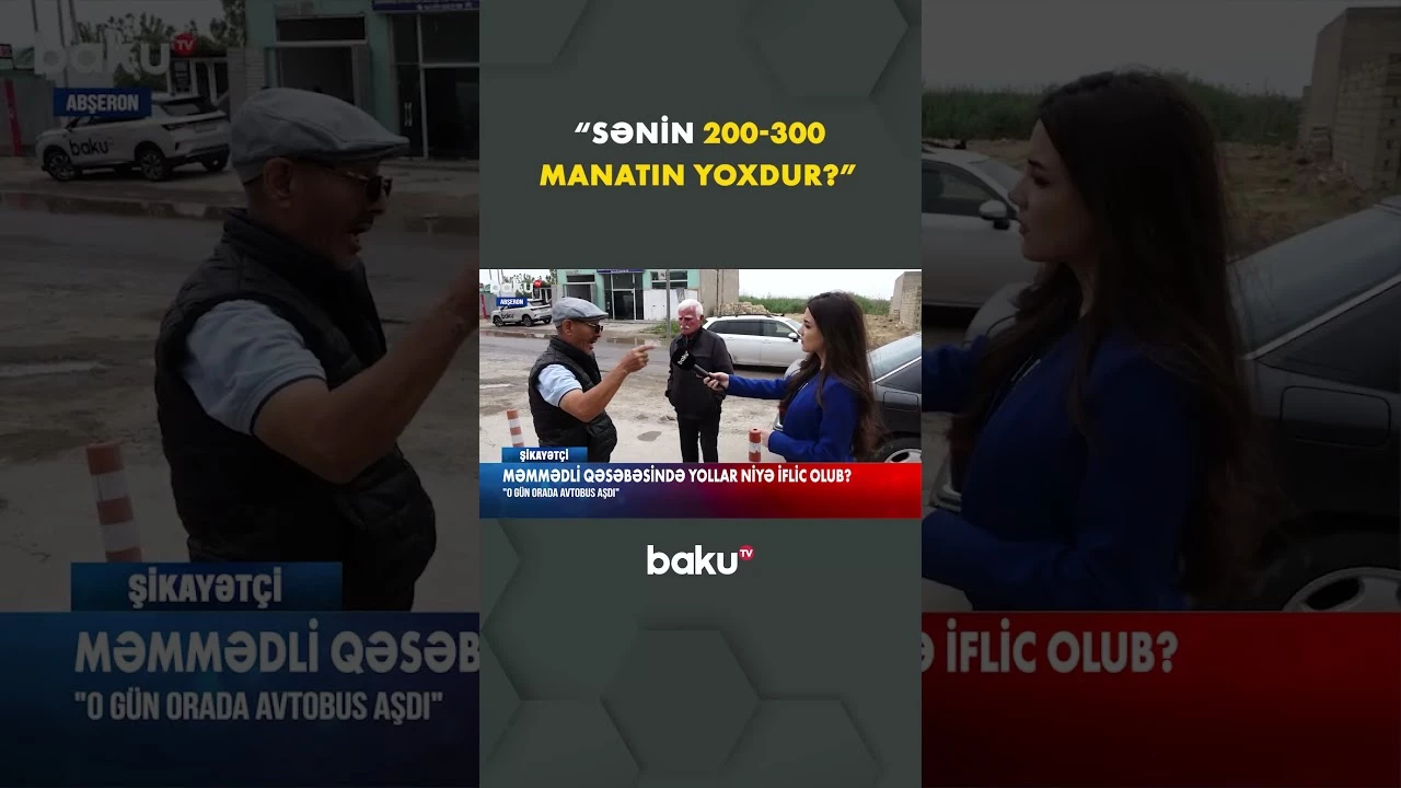 Məmmədlidə yollar keçilməz hala düşüb - Baku TV