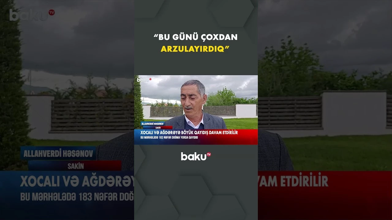 Doğma torpaqlara dönüş mərhələli şəkildə həyata keçirilir - Baku TV