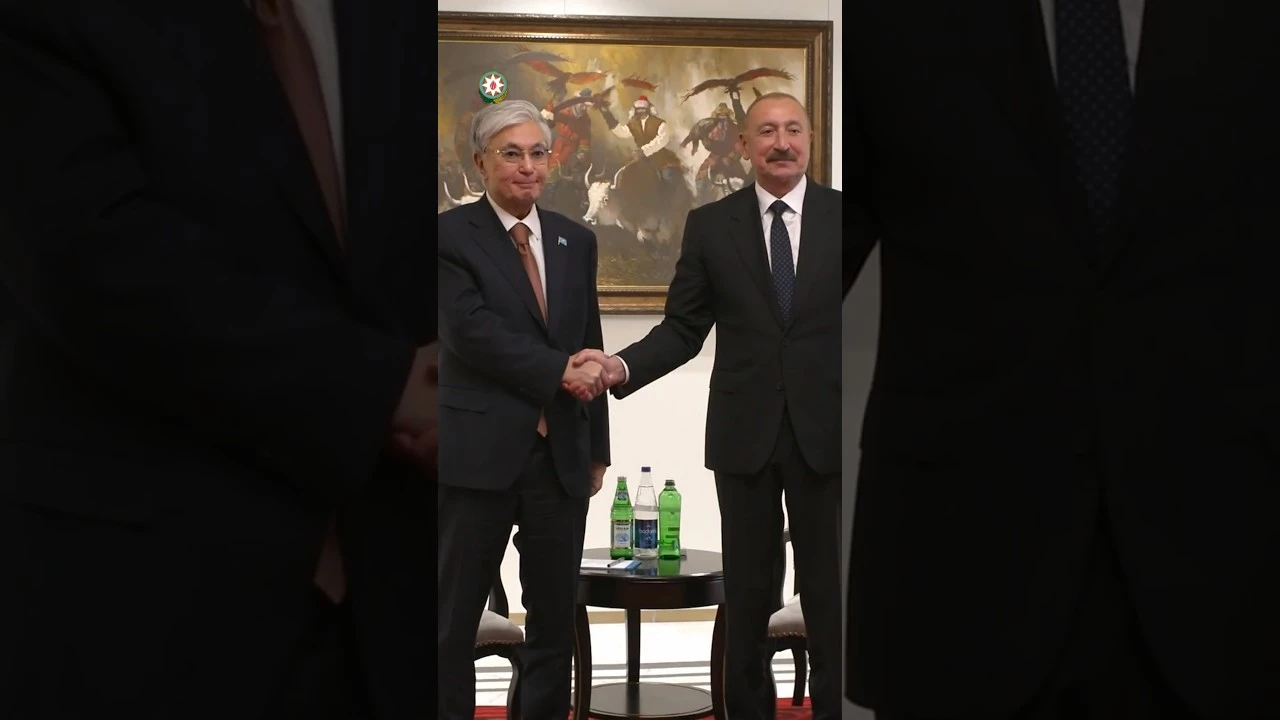 İlham Əliyev Kasım-Jomart Tokayev ilə Bişkekdə bir araya gəldi - Baku TV