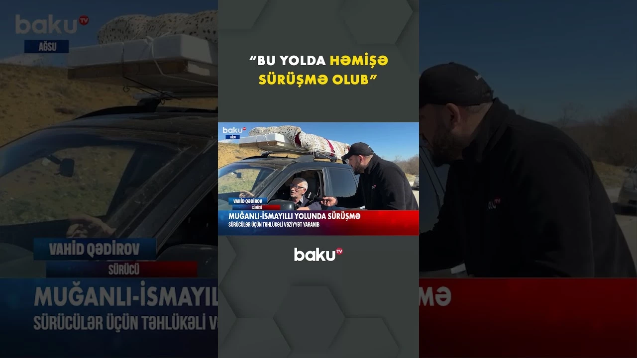 Muğanlı-İsmayıllı yolunda sürüşmə baş verdi - Baku TV