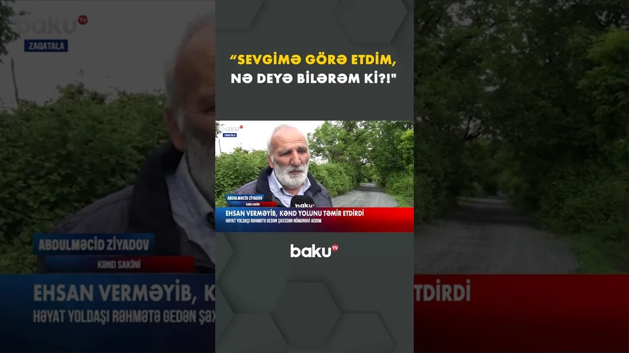Xanımı rəhmətə gedən sakinin əməli hamını təsirləndirdi - Baku TV