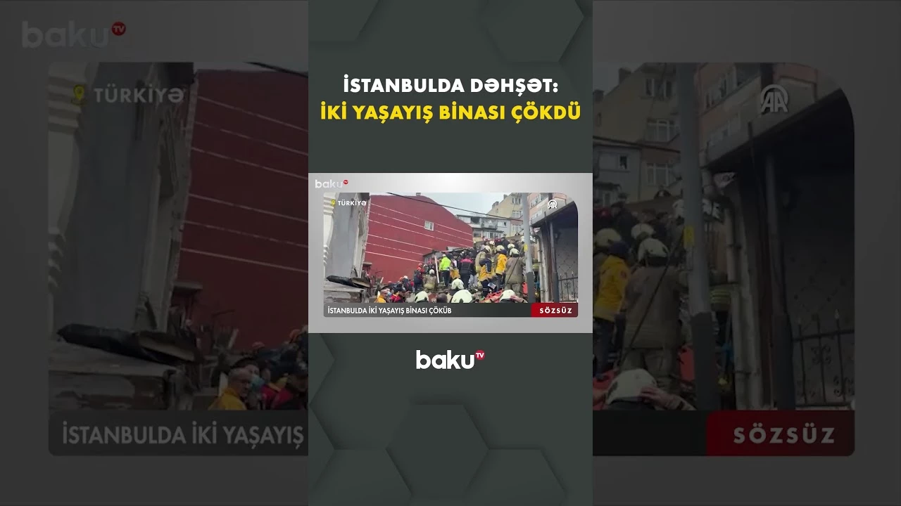 Türkiyədə çökən binaların altında qalanlar xilas edilir | Anbaan görüntülər - Baku TV
