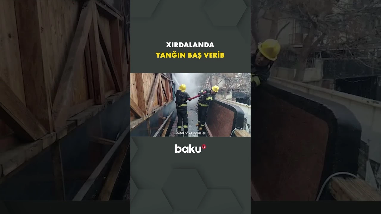 Xırdalan ərazisində yanğın baş verib - Baku TV