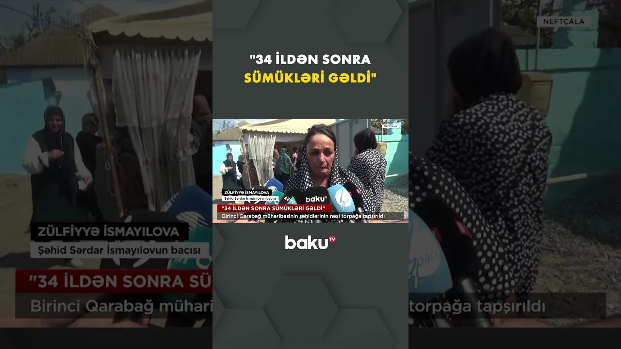 Birinci Qarabağ müharibəsinin şəhidlərinin nəşi torpağa tapşırıldı - Baku TV