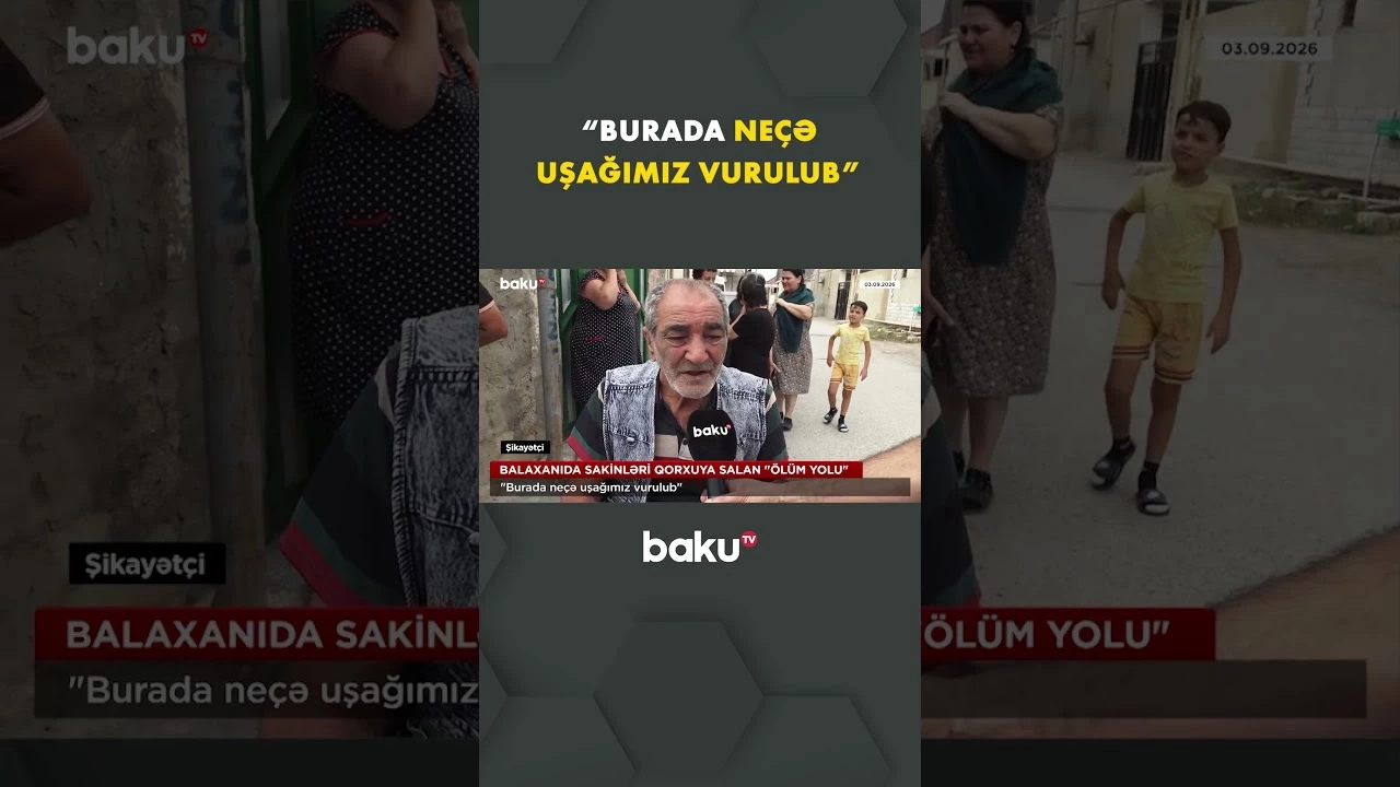 Balaxanıda təhlükəli yol sakinlərin kabusuna çevrilib - Baku TV