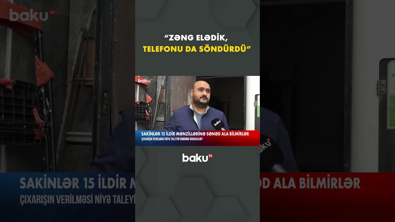 Mənzillərinə sənəd ala bilməyən sakinlər ayağa qalxdı - Baku TV