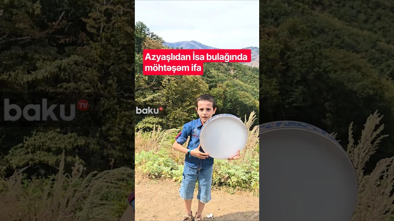 İsa bulağında qədim xalq mahnısını ifa edən istedadlı balaca - Baku TV