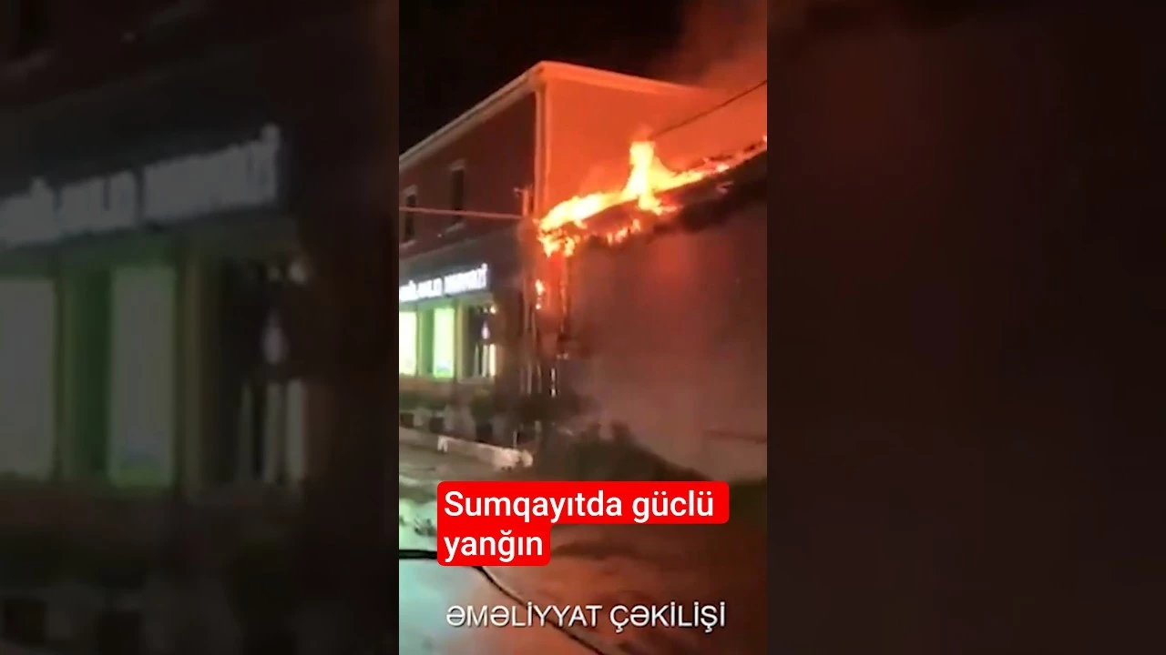 Sumqayıtda güclü yanğın - Baku TV