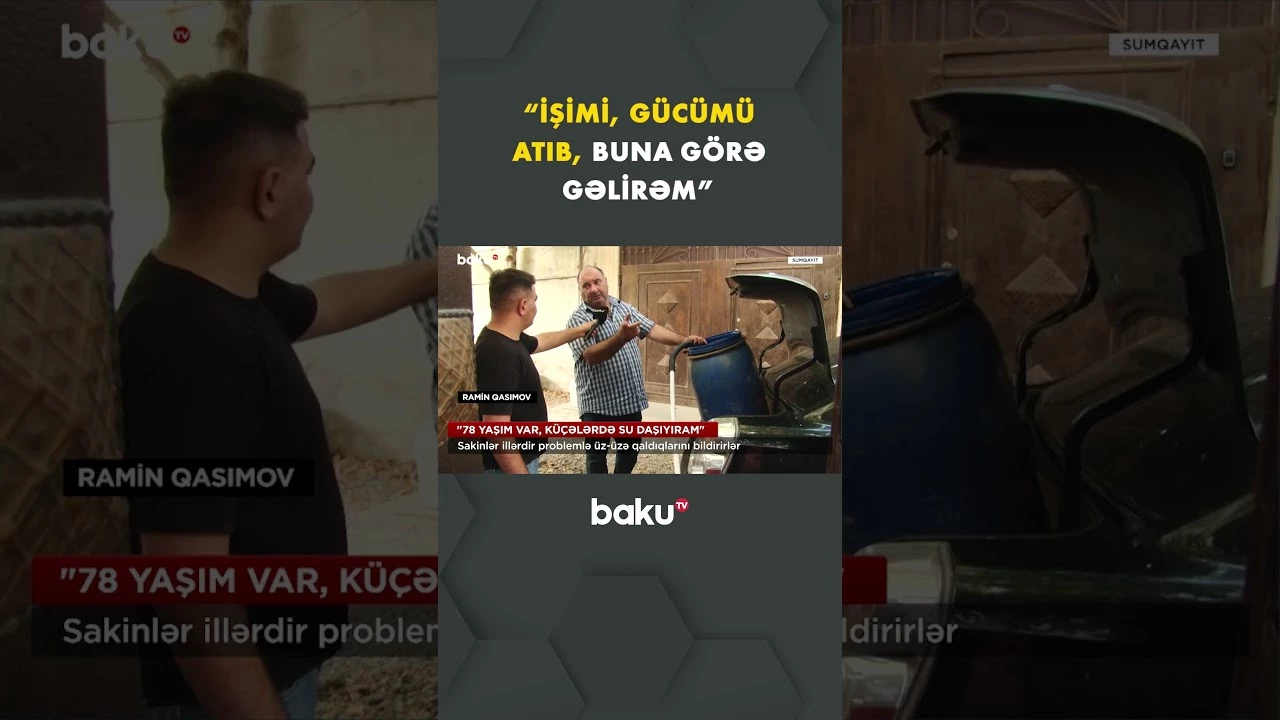 Susuz qalan sakinlər görün hansı yola əl atdılar - Baku TV