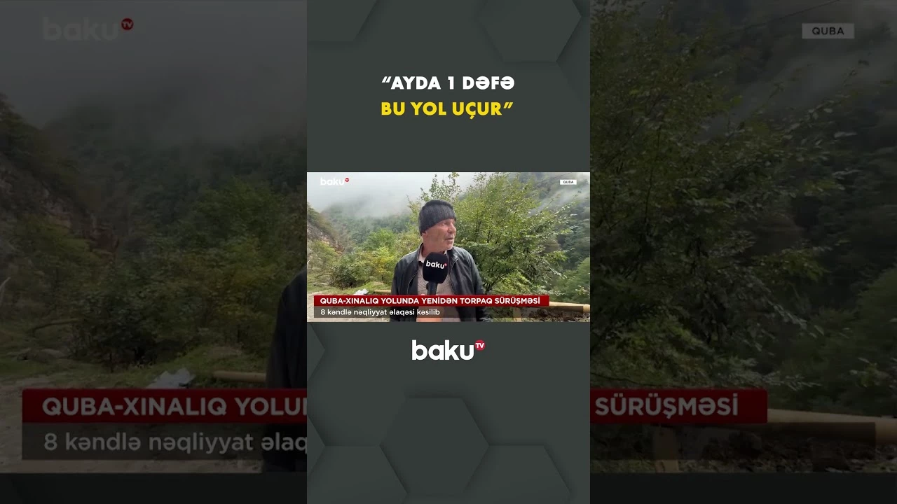 Quba-Xınalıq yolunda eyni problem yenidən təkrarlandı - Baku TV