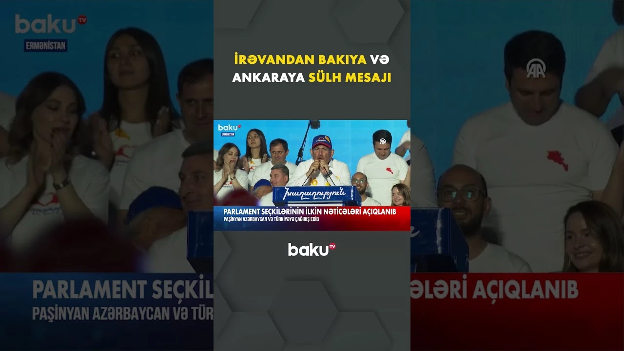 Ermənistanda parlament seçkilərinin ilkin nəticələri | Paşinyan qələbəsini elan etdi - Baku TV