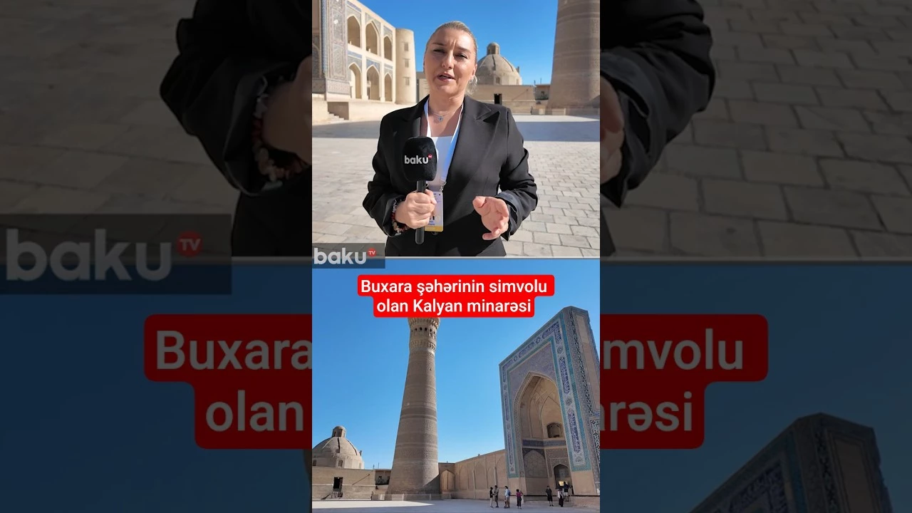 Buxara şəhərinin simvolu olan Kalyan minarəsindən görüntülər - Baku TV