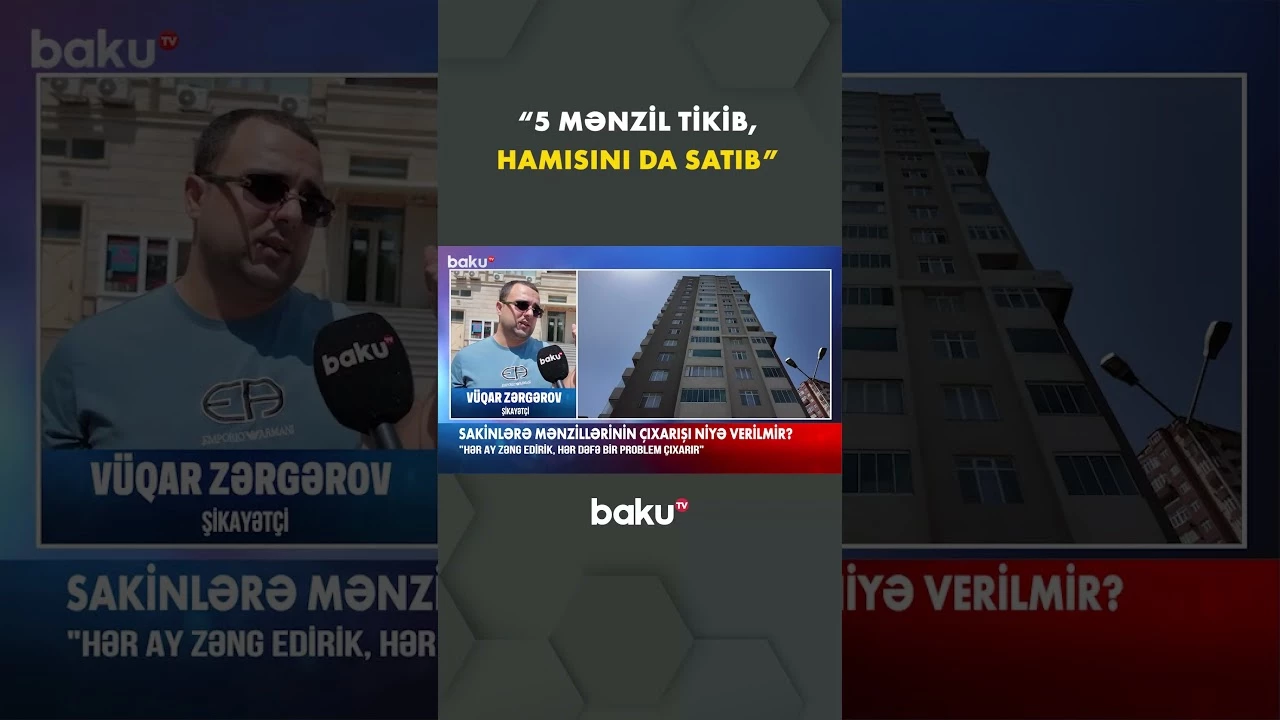 Çıxarış ala bilməyən sakinlər etiraz edir - Baku TV